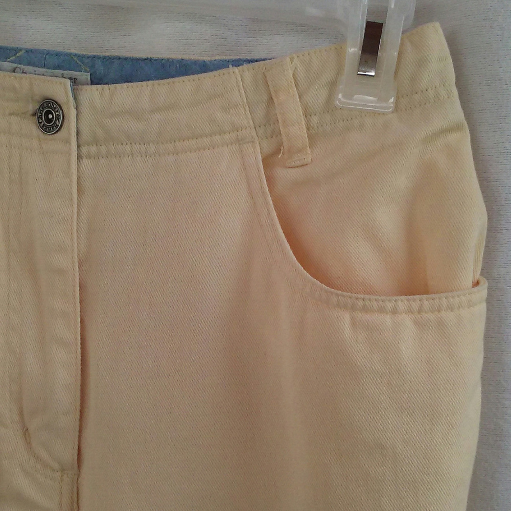 Christopher & Banks jeans Sz 8P Yellow Denim pants - Picture 5 of 8